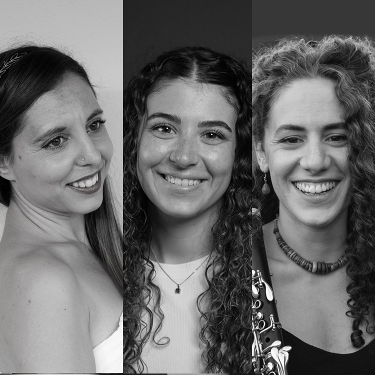 Valentina Rebaudo et Martina Morello, nouvelles enseignantes de clarinette, et Léa D’Ascoli dans l’équipe d’éveil musical
